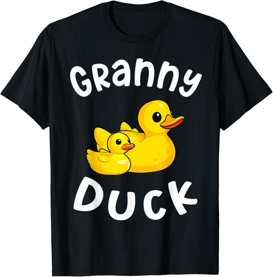 Granny Duck Birthday Rubber Duck Kids Family Matching T-Shirt - T-Shirt | Black