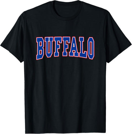 Graphic Apparel Co. - BUFFALO - Modern, Black, , Short Sleeve, Classic Fit T-Shirt - T-Shirt | Black