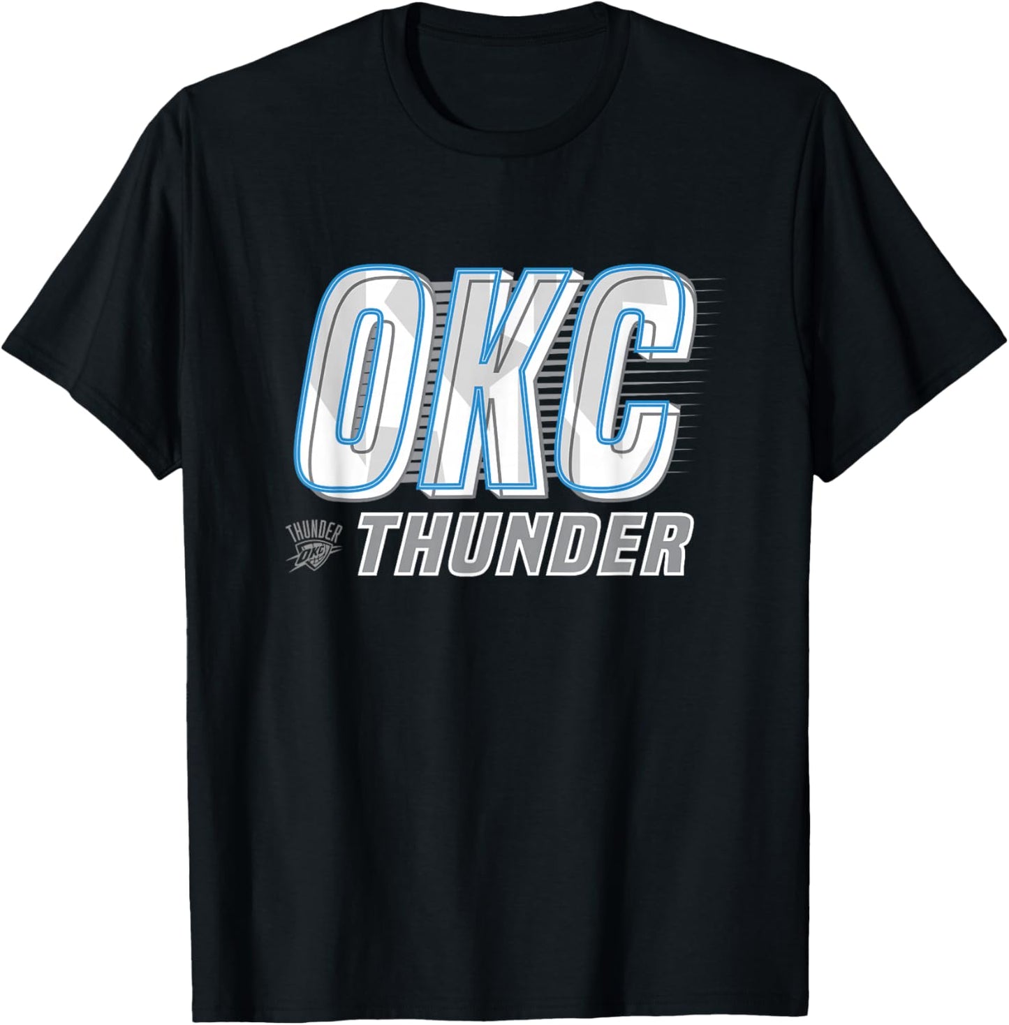 NBA Oklahoma City Thunder Type Stack Logo T-Shirt - T-Shirt | Black
