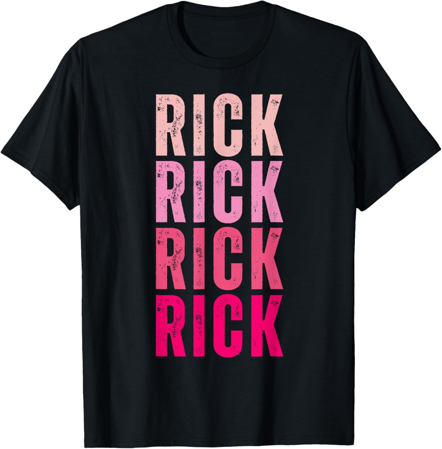 Personalized Name Rick I Love Rick Vintage T-Shirt - T-Shirt | Black