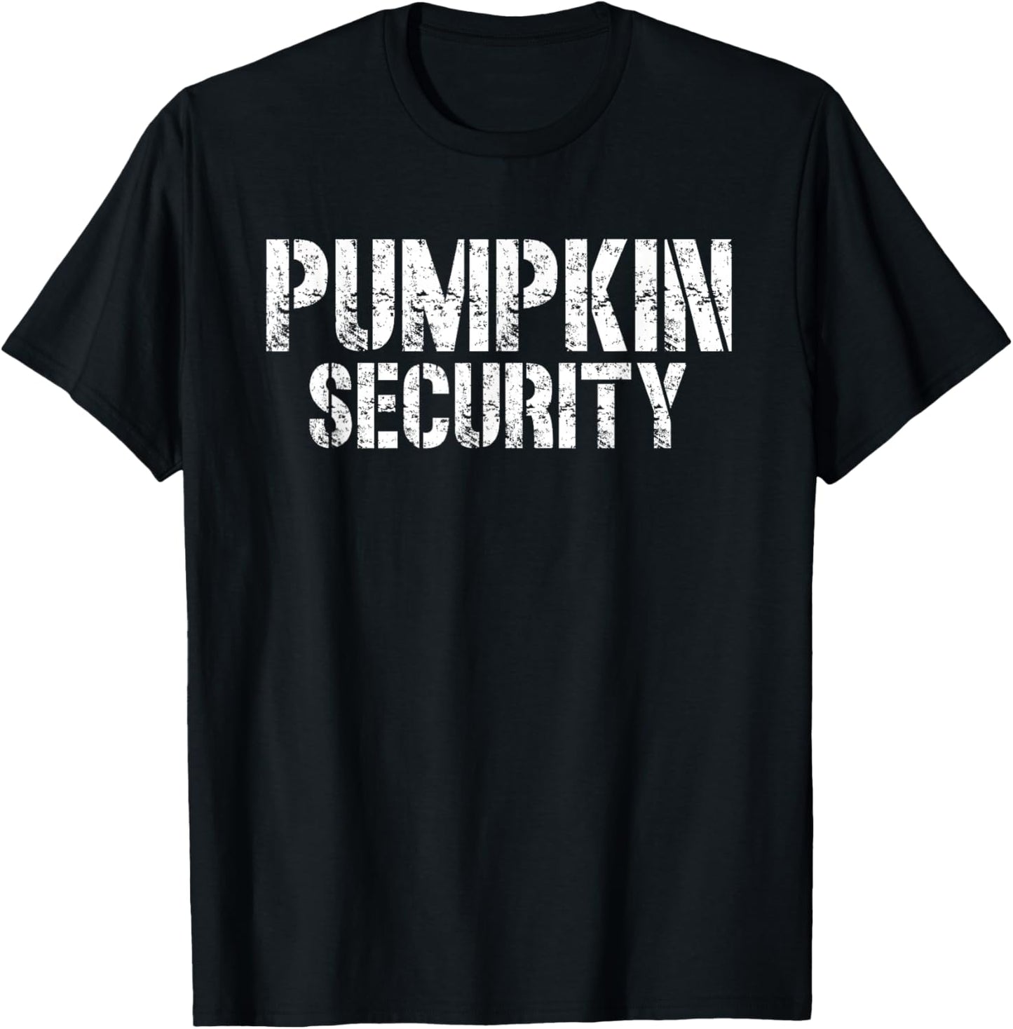 Halloween Dad Mom Daughter Adult Costume Pumpkin Security T-Shirt - T-Shirt | Black