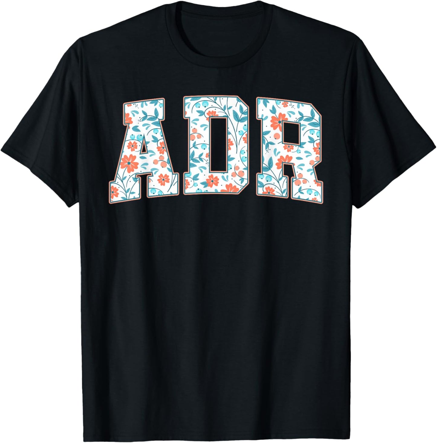 Floral ADR Vet Tech Veterinary Medicine Vet Staff Week T-Shirt - T-Shirt | Black