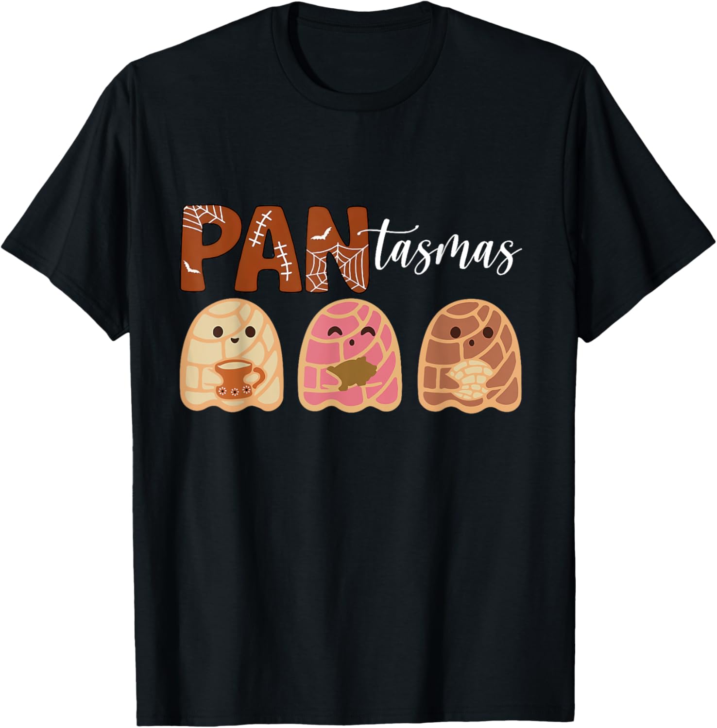 Funny Pantasmas Ghost Funny Spooky Conchas Mexican Ghost T-Shirt - T-Shirt | Black