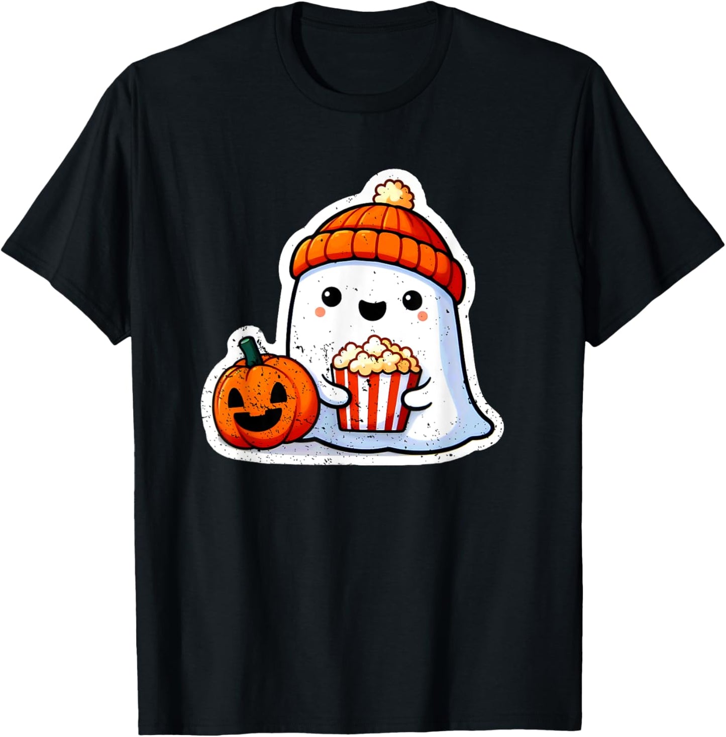 Halloween Ghost Movie Popcorn Horror Costume Girl Kids Women T-Shirt - T-Shirt | Black