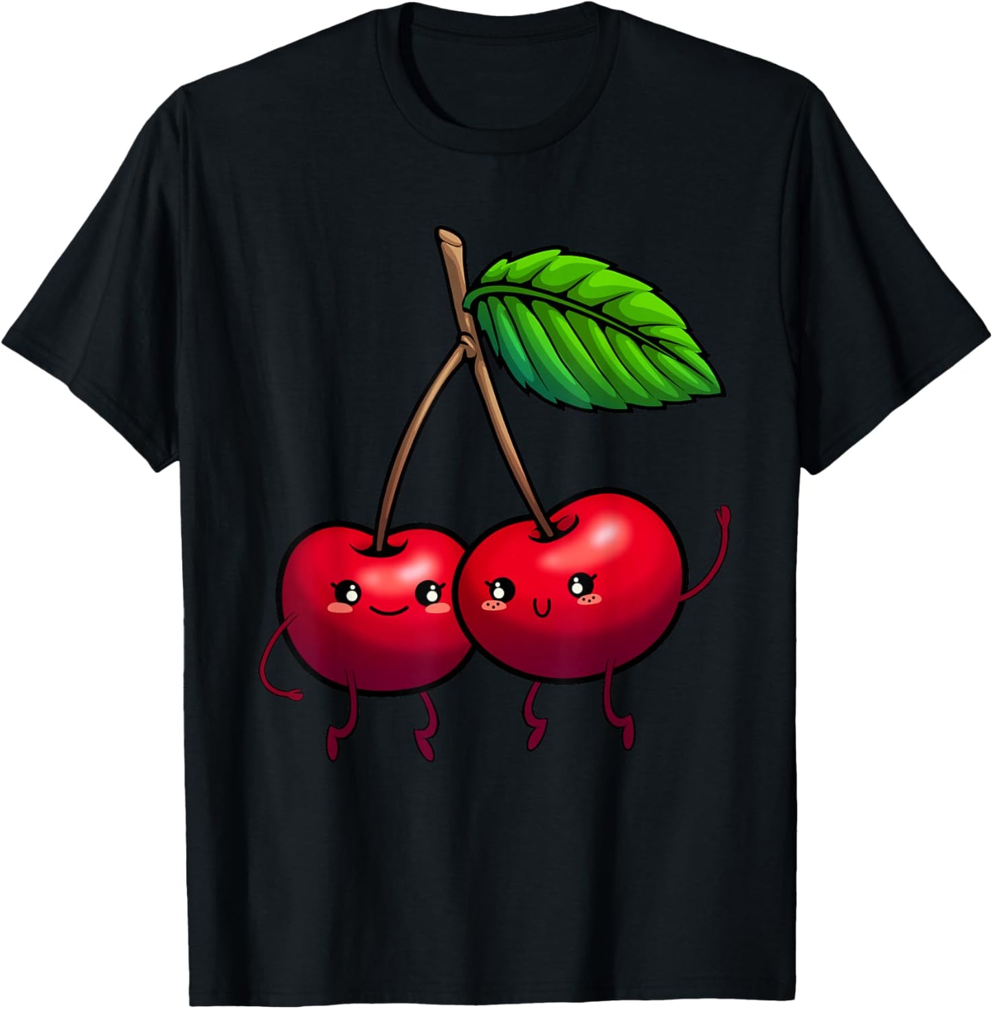 Funny Cherry Graphic Women Cherry Print Cherry Lover T-Shirt - T-Shirt | Black