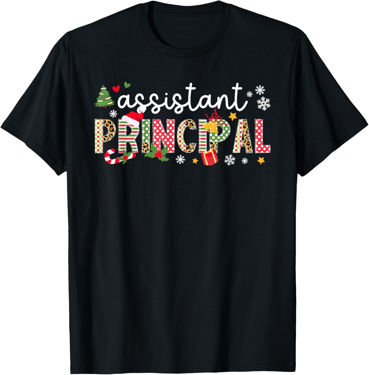 Assistant Principal Christmas Assistant Principal Xmas T-Shirt - T-Shirt | Black