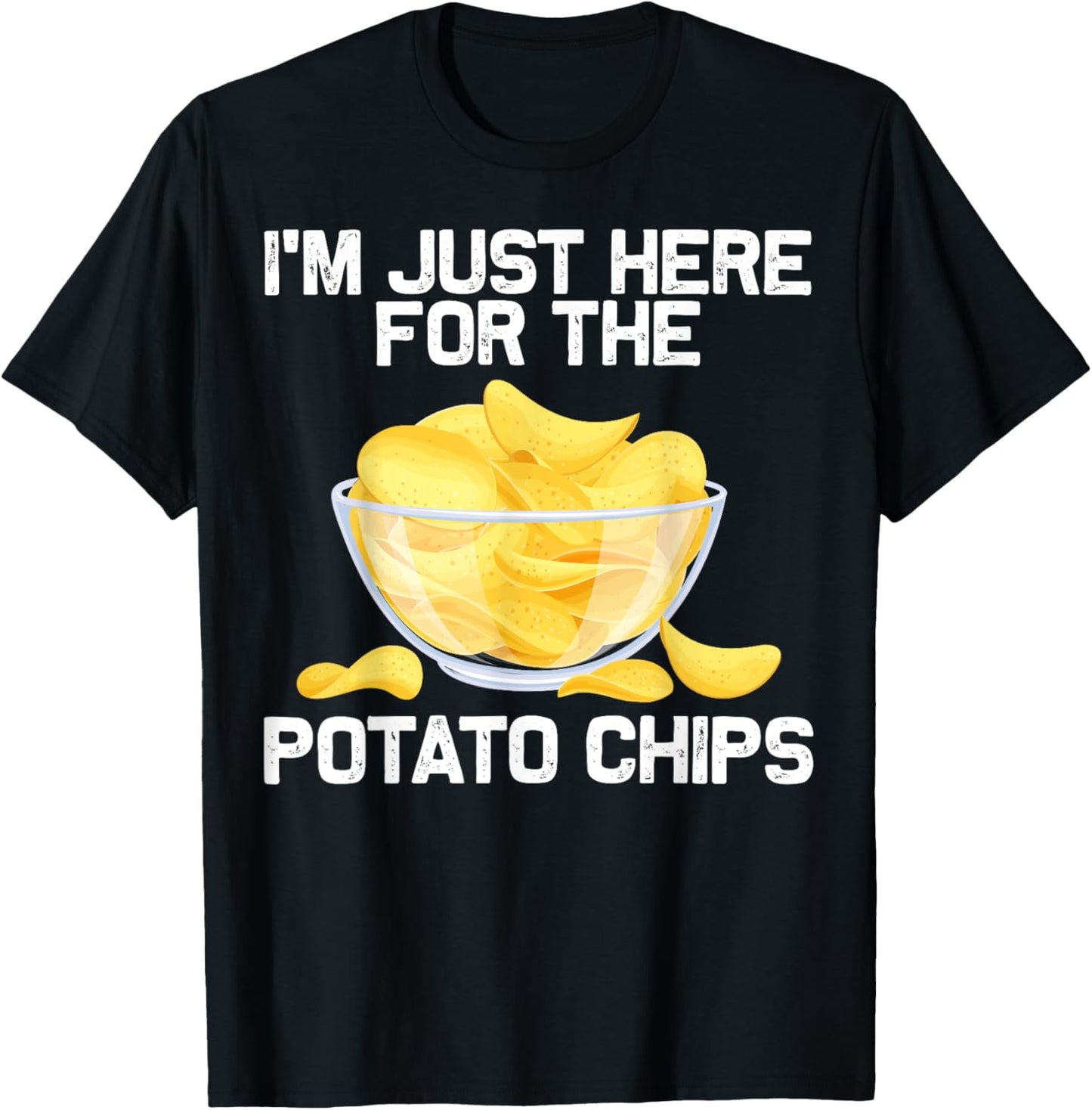 Cool Potato Chips Art Women Kids Potato Chips Lover T-Shirt - T-Shirt | Black