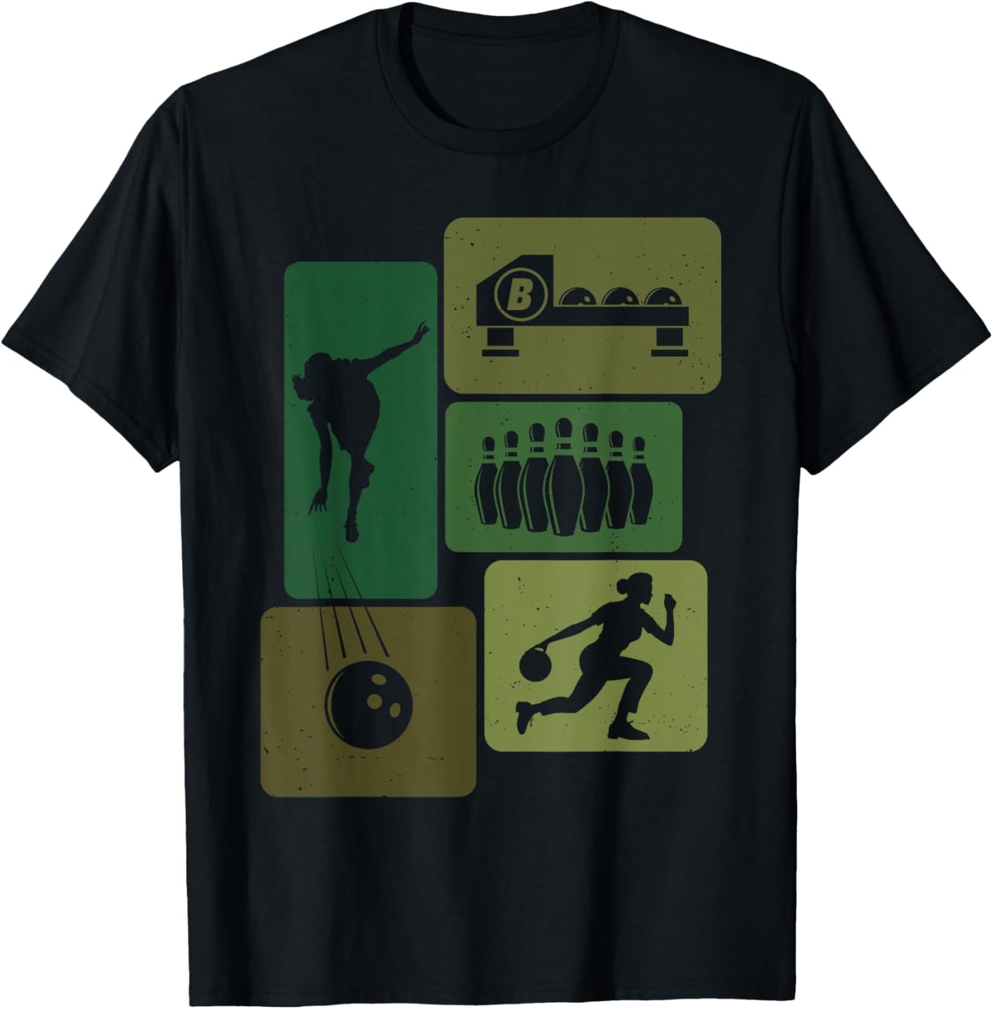 Funny Bowling Player Bowler Game Enthusiast Outfit Women T-Shirt - T-Shirt | Black
