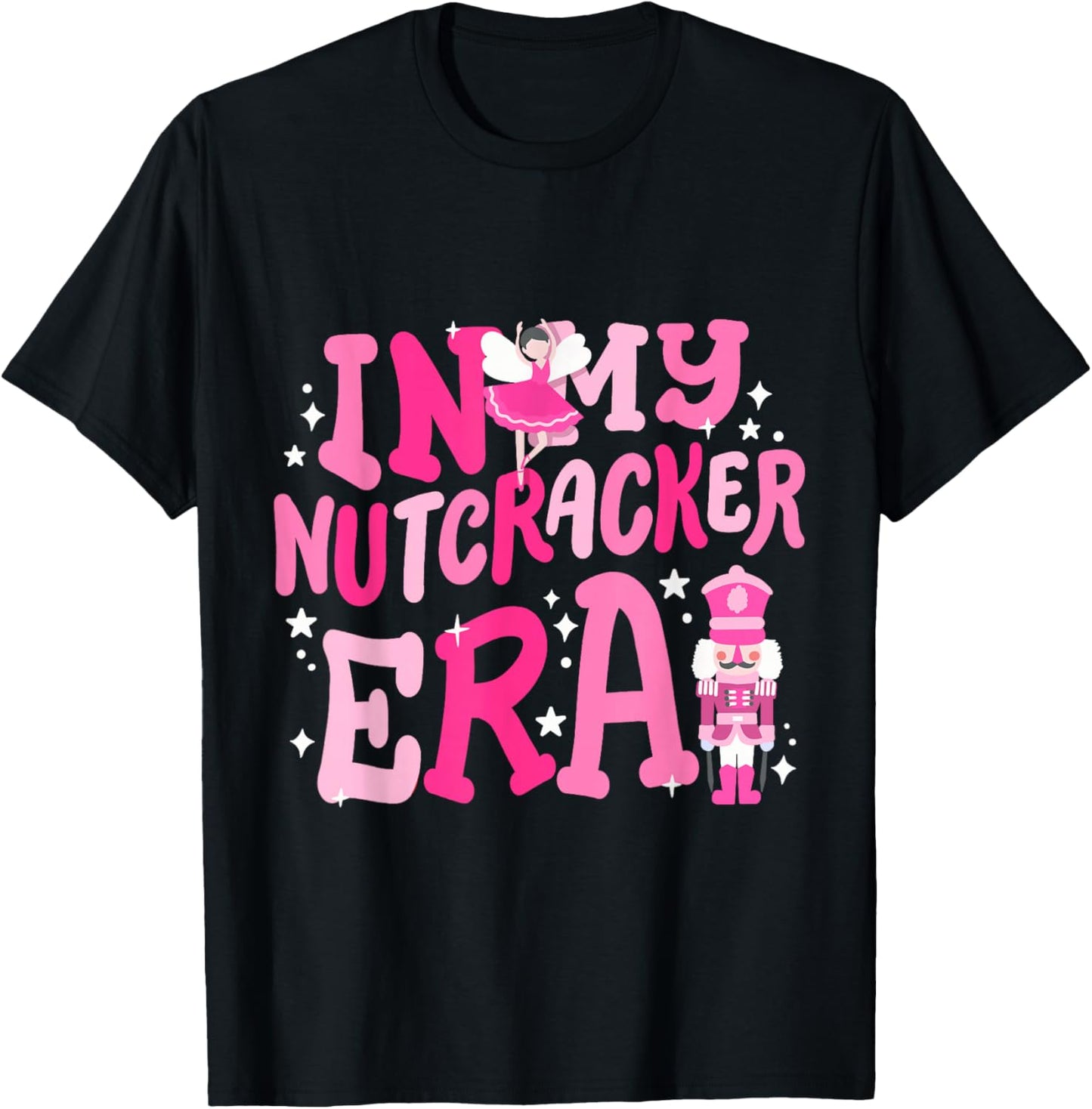 In My Nutcracker Era Retro Groovy Funny Christmas Girls T-Shirt - T-Shirt | Black