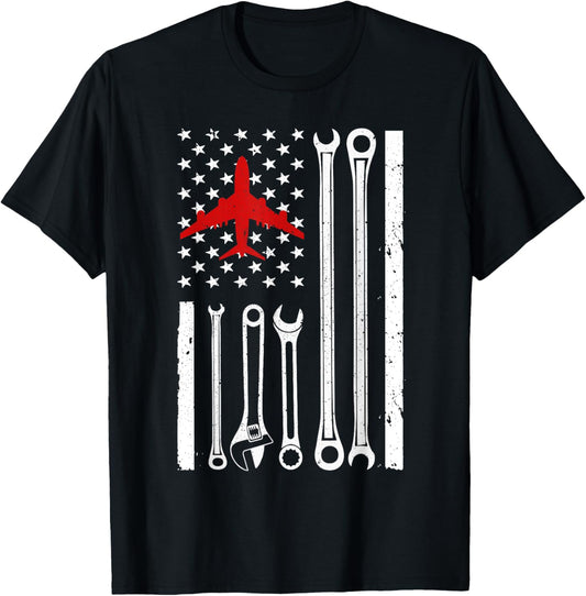 Cool Aircraft Mechanic Art Women Aircraft Technician T-Shirt - T-Shirt | Black
