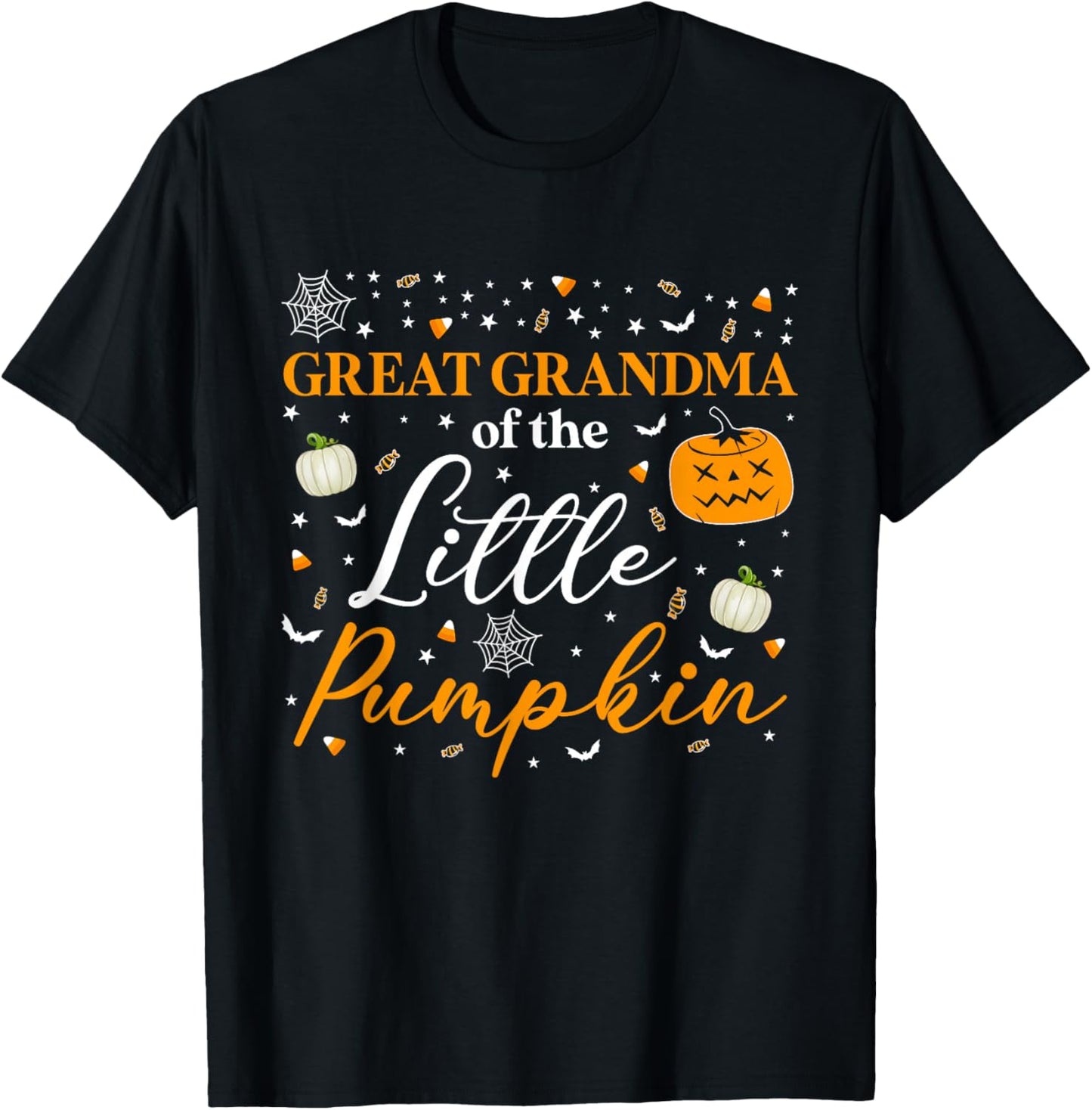 Great Grandma Of The Little Pumpkin Family Matching T-Shirt - T-Shirt | Black