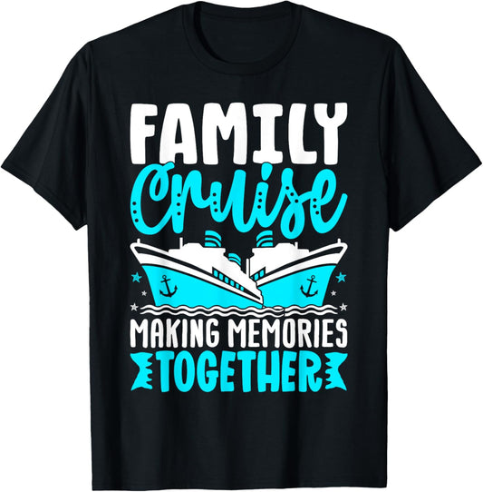 Family Cruise 2025 Family Matching Cruise Vacation Party T-Shirt - T-Shirt | Black