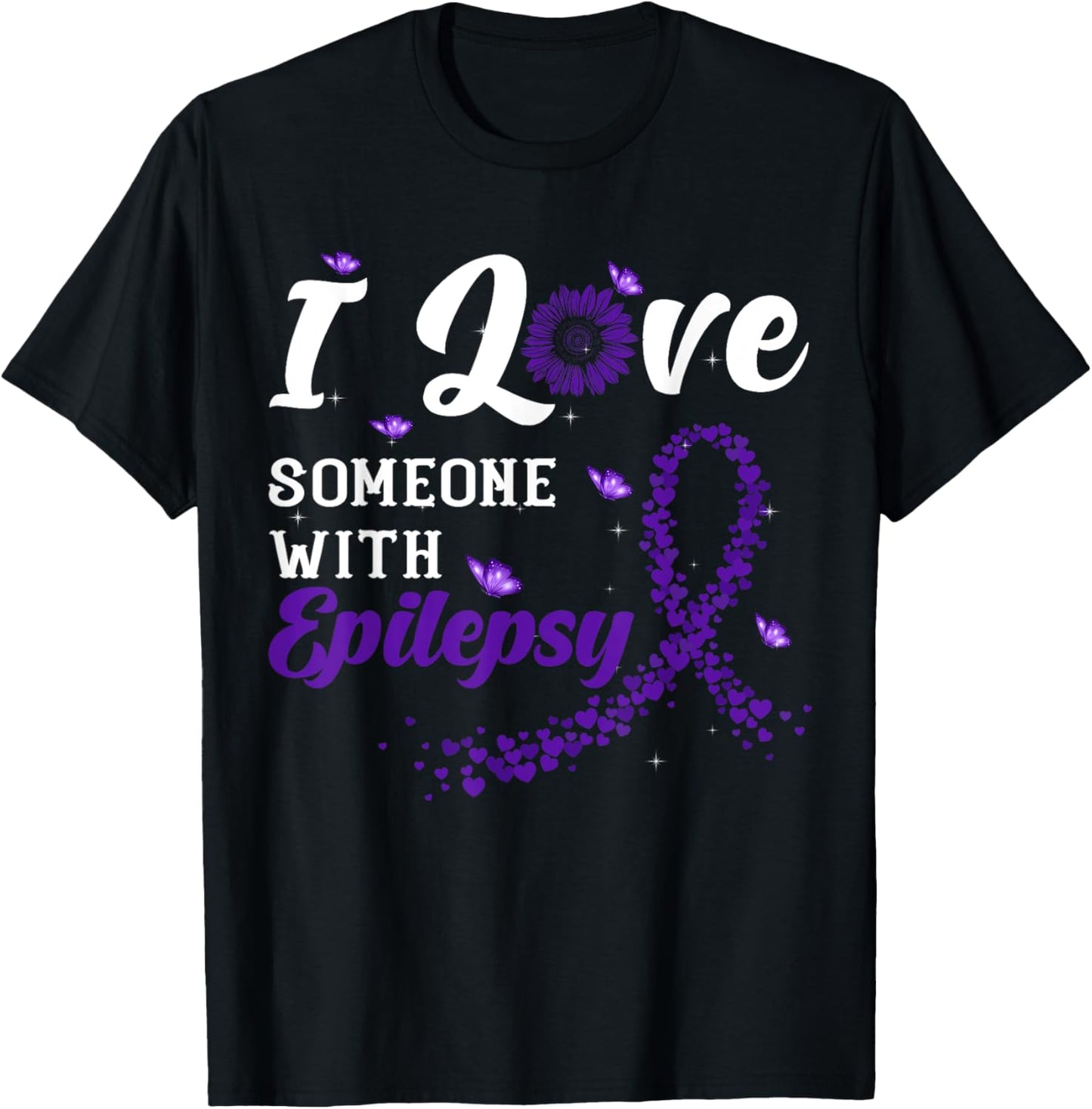 I Love Someone With Epilepsy Awareness Day Warrior Fighter T-Shirt - T-Shirt | Black