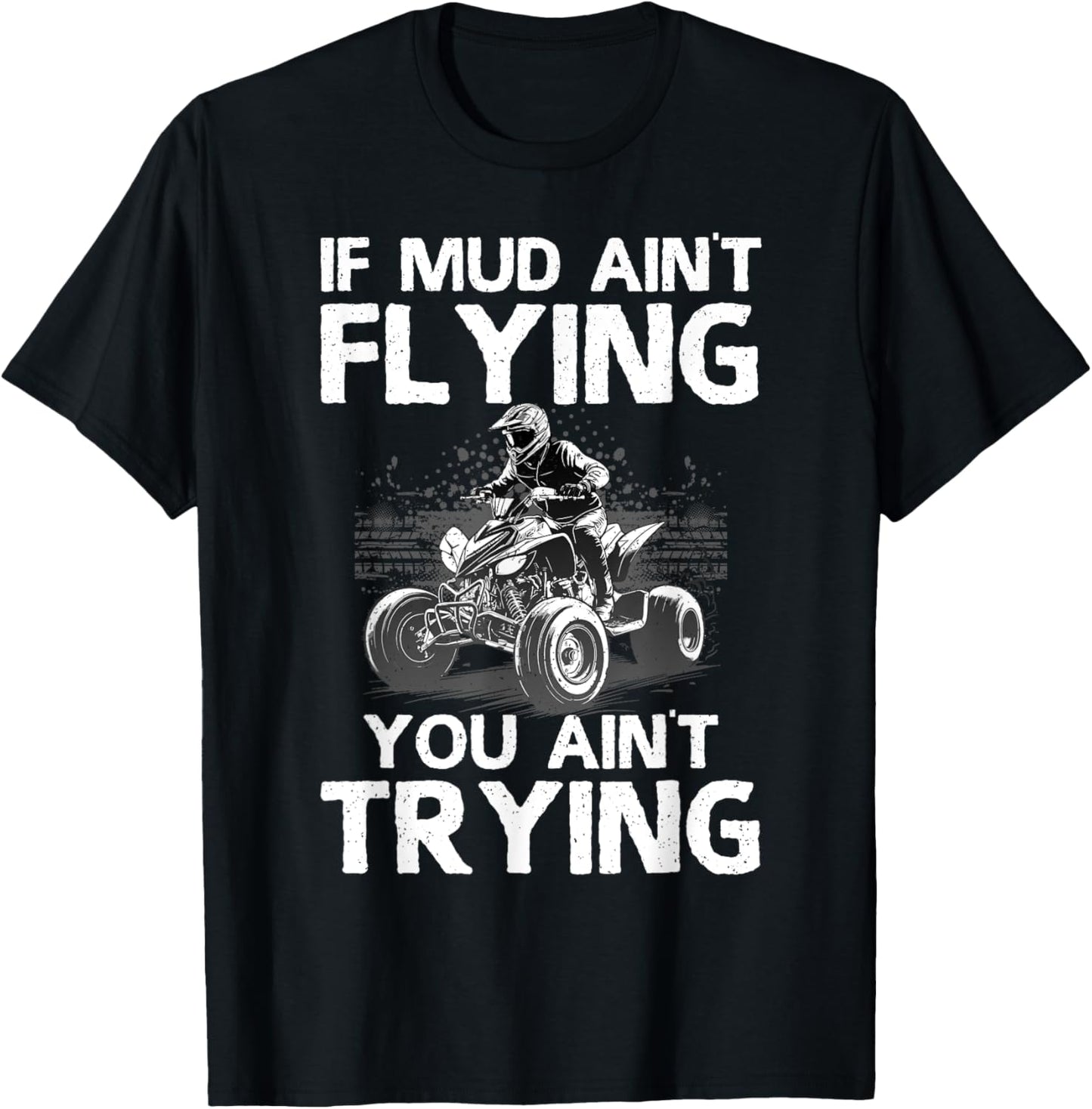Funny ATV Art Women Off Road Mud Riding Quad Racing T-Shirt - T-Shirt | Black