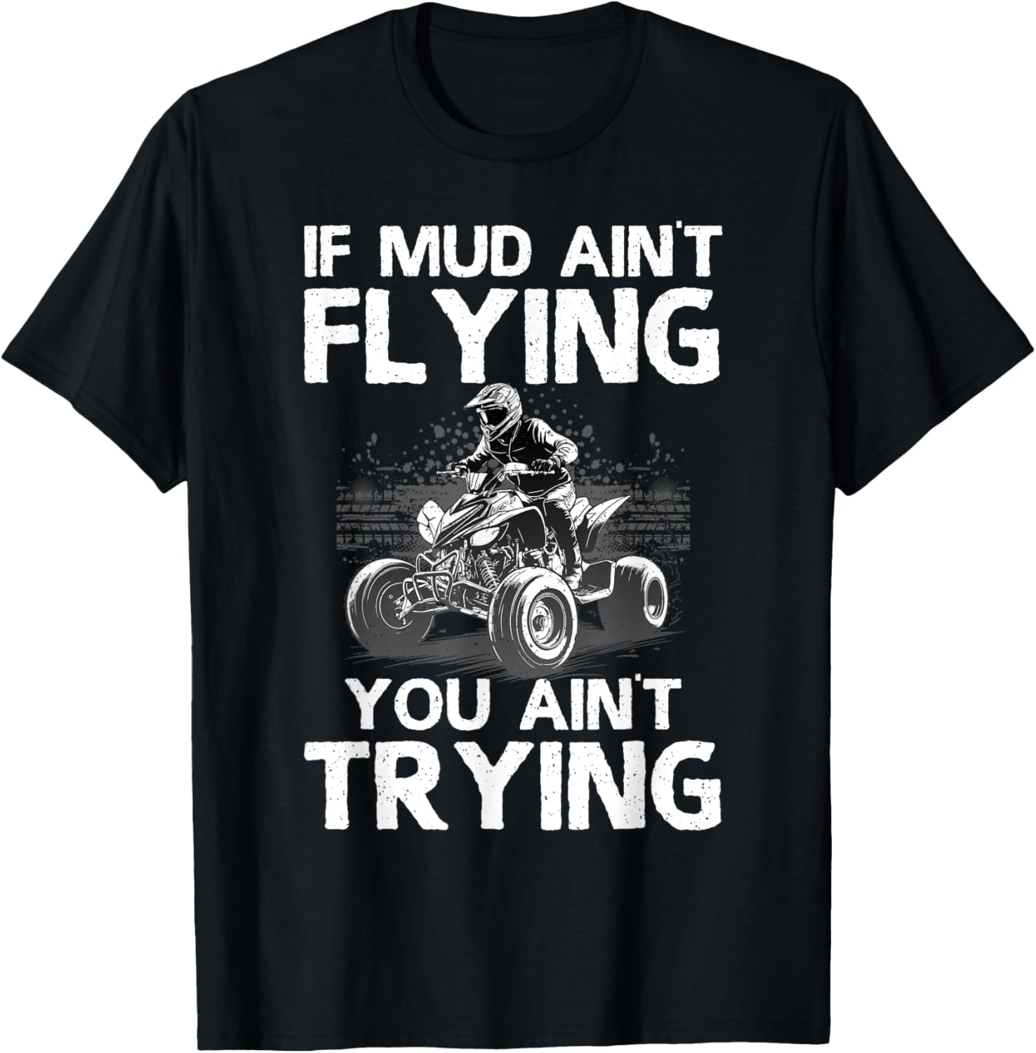 Funny ATV Art Women Off Road Mud Riding Quad Racing T-Shirt - T-Shirt | Black