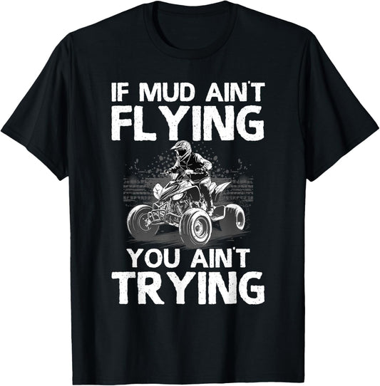 Funny ATV Art Women Off Road Mud Riding Quad Racing T-Shirt - T-Shirt | Black