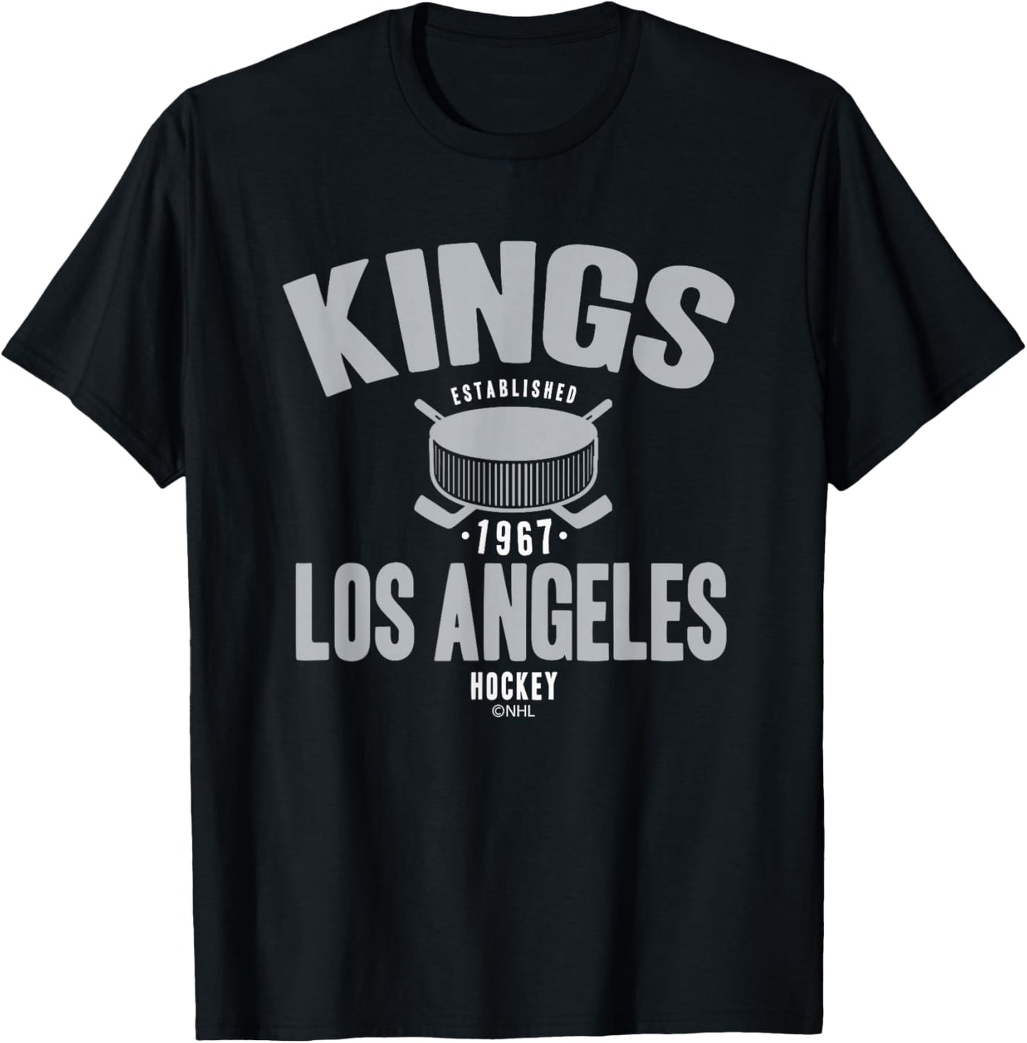 Los Angeles Kings Hockey Puck Black Officially Licensed T-Shirt - T-Shirt | Black