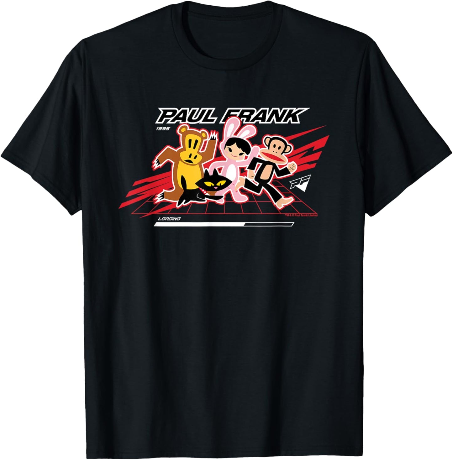 Paul Frank Gaming Julius The Monkey & Co Loading Screen T-Shirt - T-Shirt | Black