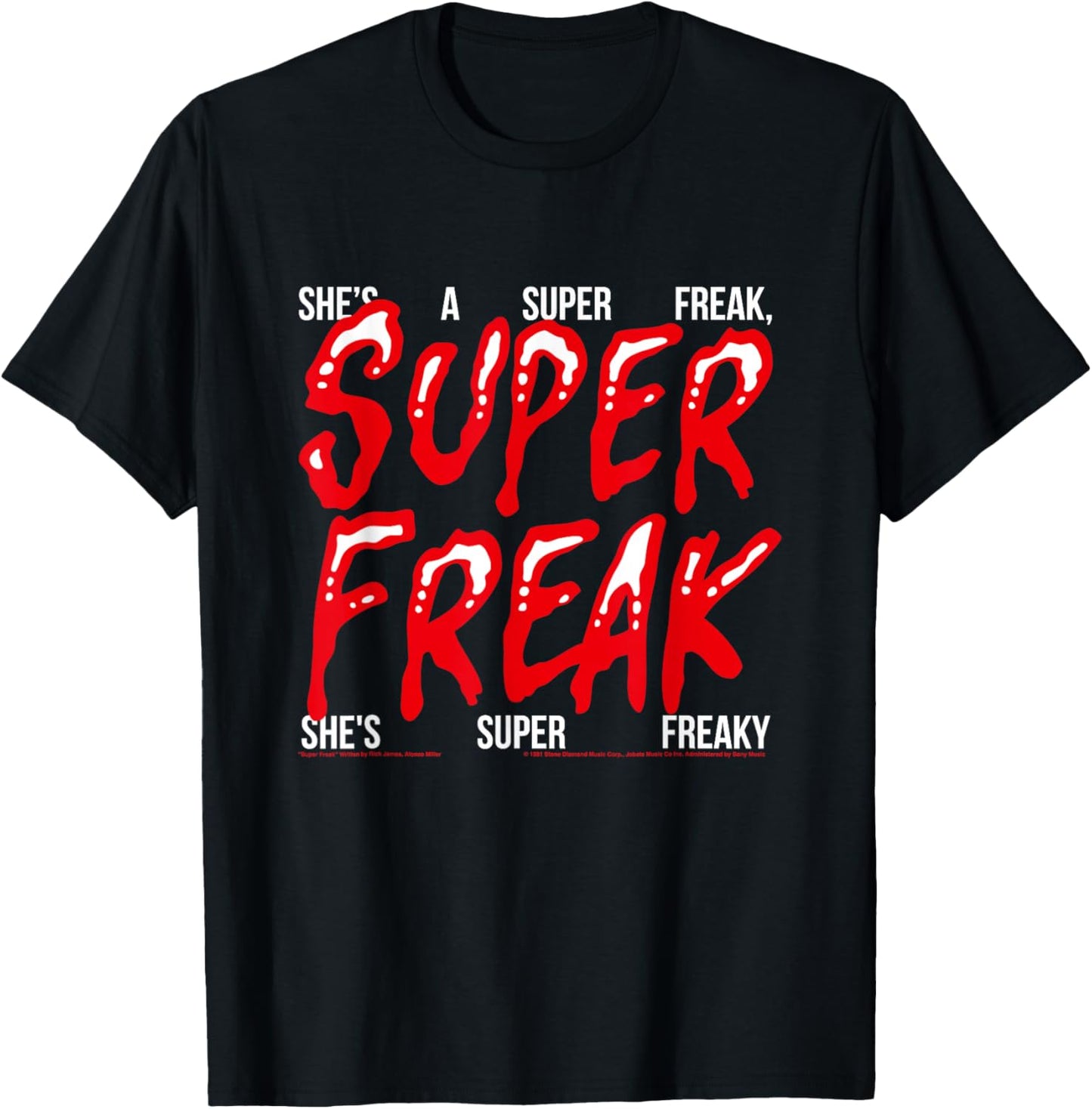 Super Freak Rick James Halloween Lyrics T-Shirt - T-Shirt | Black