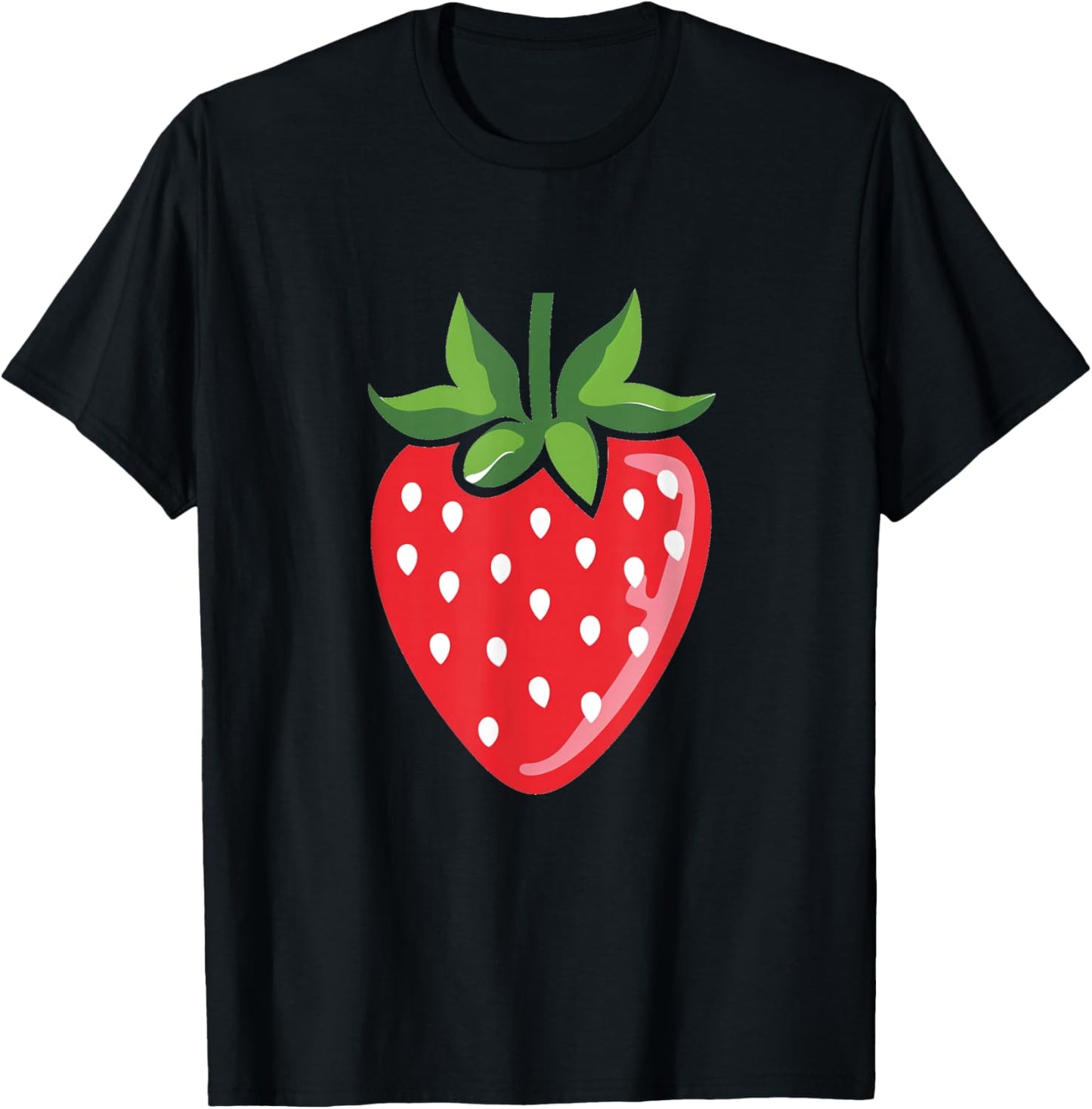 Strawberry - Funny Strawberry Fruit T-Shirt - T-Shirt | Black