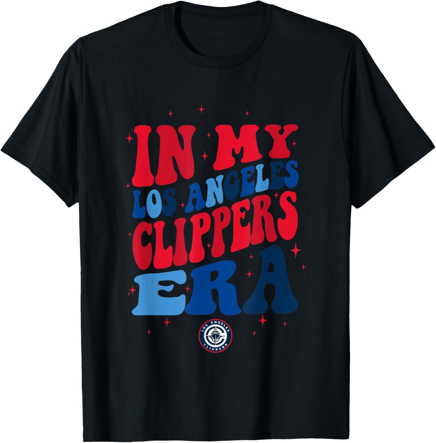 NBA In My Los Angeles Clippers Era Retro Wave Logo T-Shirt - T-Shirt | Black
