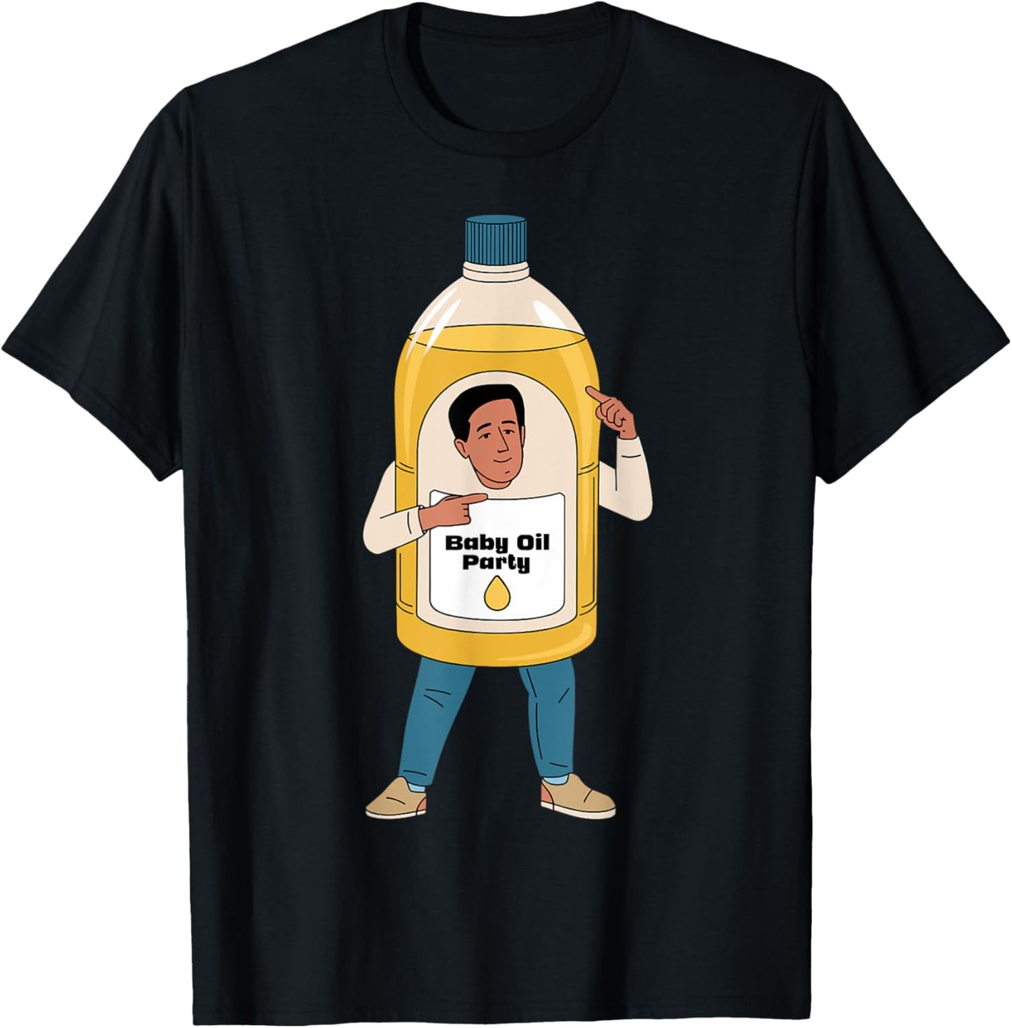 Organic Baby Oil Costume Adult Baby Powder Oil Perfume T-Shirt - T-Shirt | Black