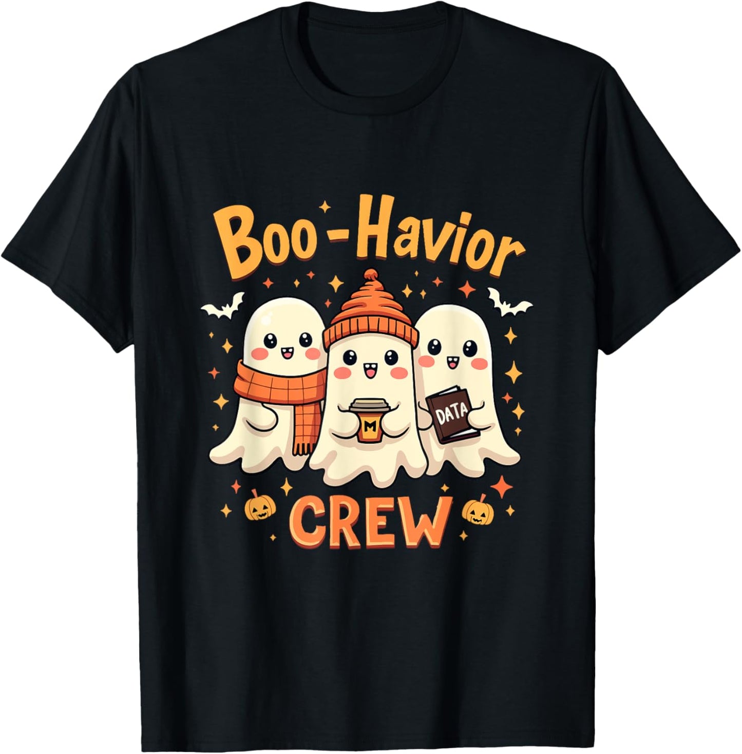 Boo-Havior Crew Cute Ghosts ABA Behavior Analyst Halloween T-Shirt - T-Shirt | Black