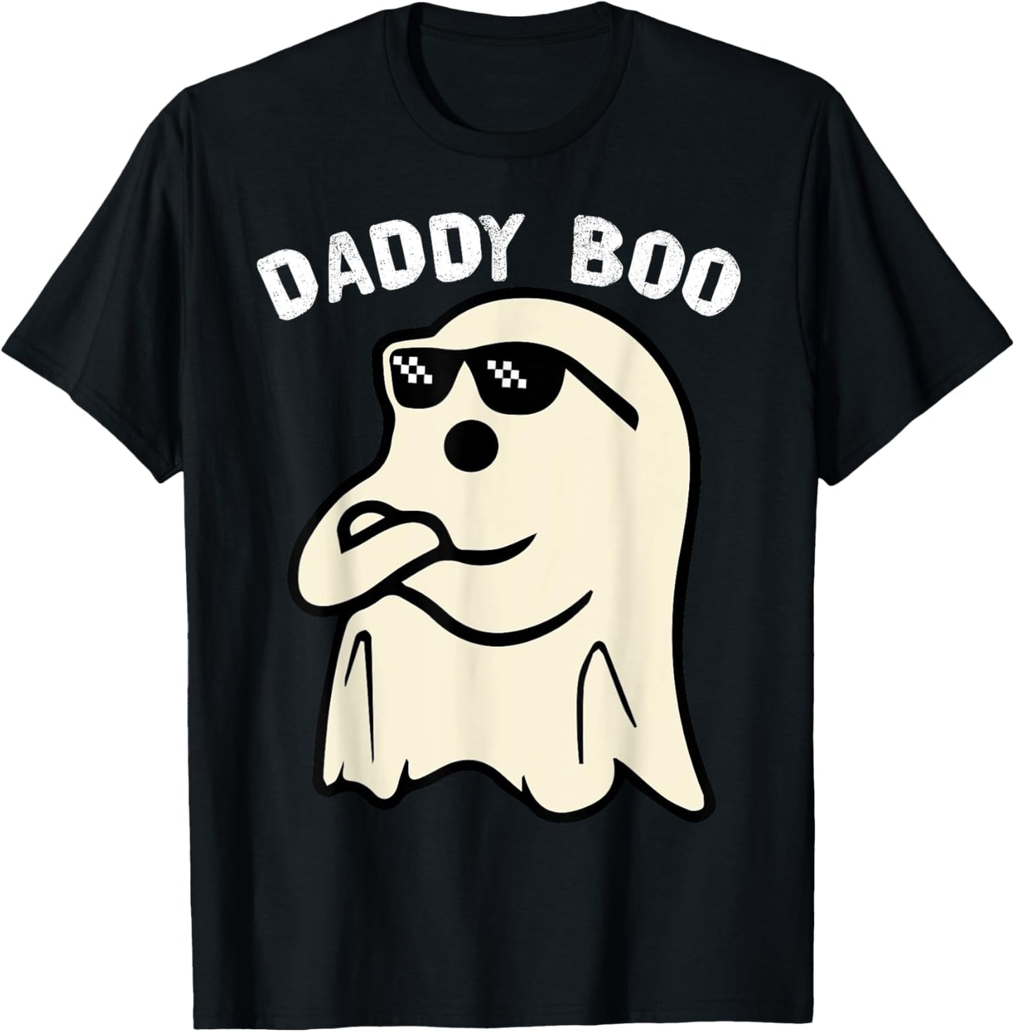 Daddy Boo Halloween Family Matching Costume Ghost Dad 2024 T-Shirt - T-Shirt | Black