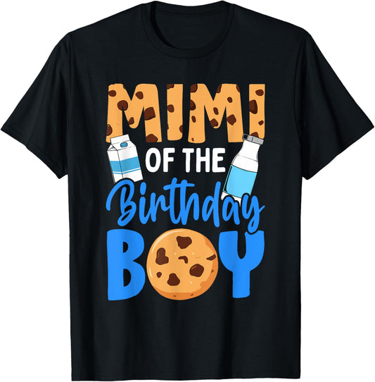Mimi of the birthday boy Milk and Cookies 1st birthday T-Shirt - T-Shirt | Black