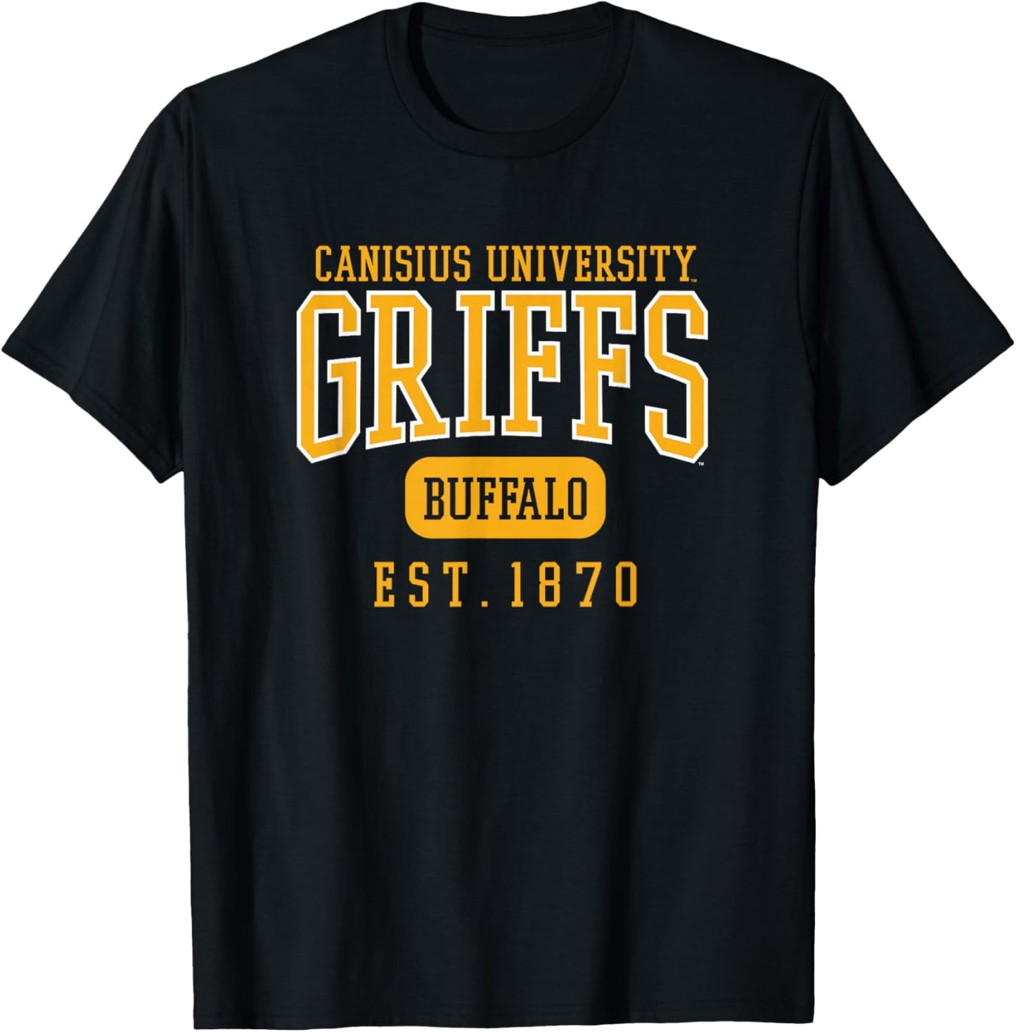 Canisius University Golden Griffins Est. Date T-Shirt - T-Shirt | Black