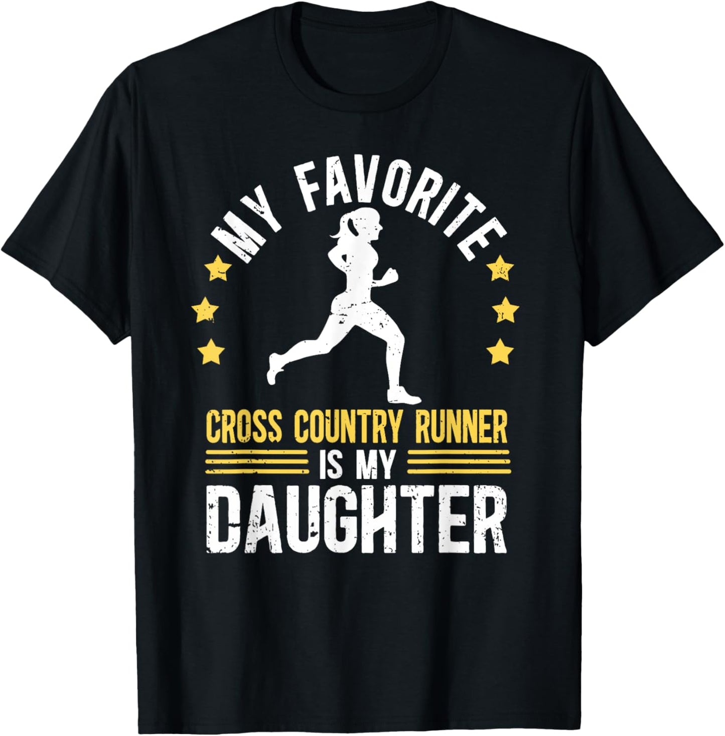 My Favorite Cross Country Runner Dad Cross Country Dad T-Shirt - T-Shirt | Black