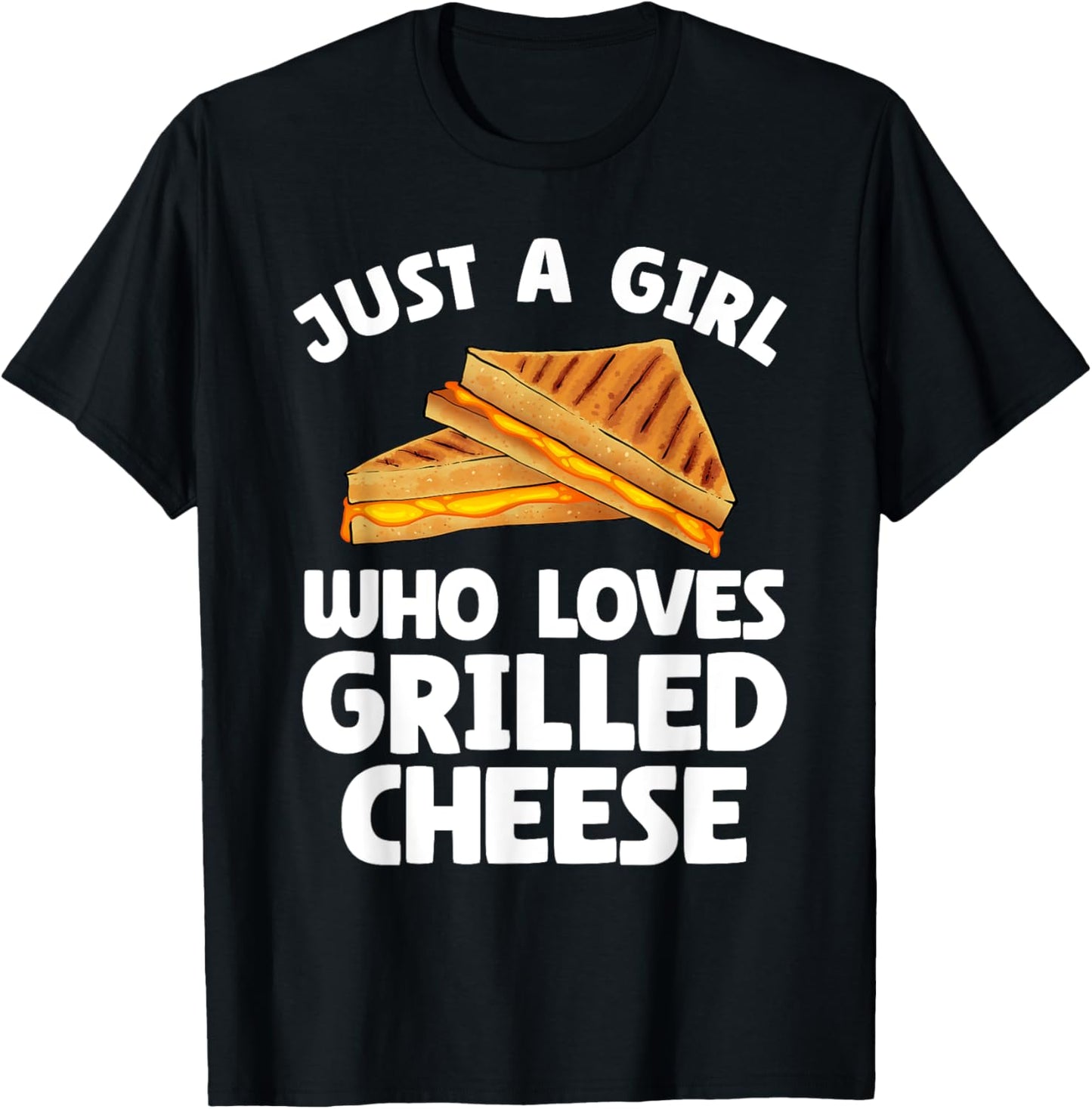Grilled Cheese Art For Girls Women Grilled Cheese Sandwich T-Shirt - T-Shirt | Black