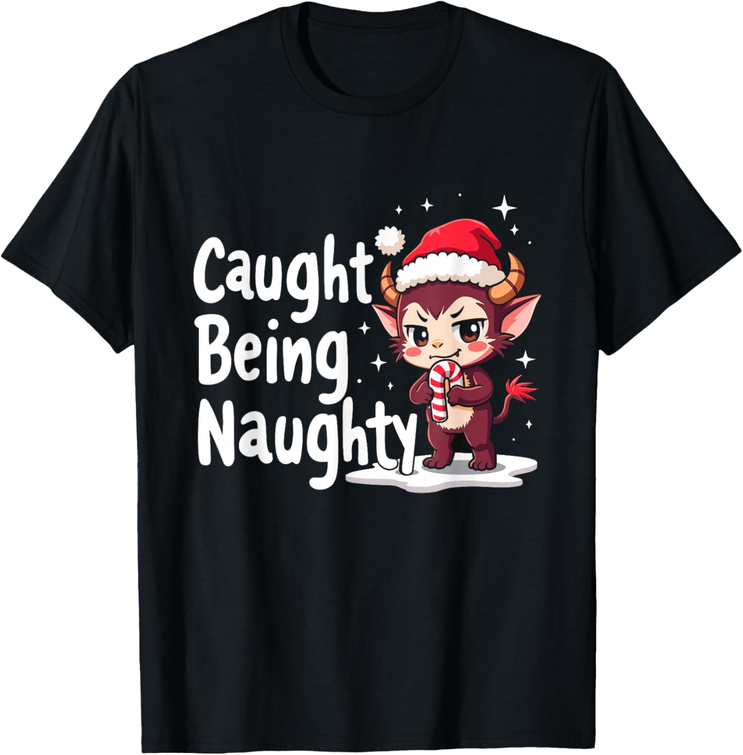 Cute Christmas Monster Krampus Lover Festive Fun Christmas T-Shirt - T-Shirt | Black