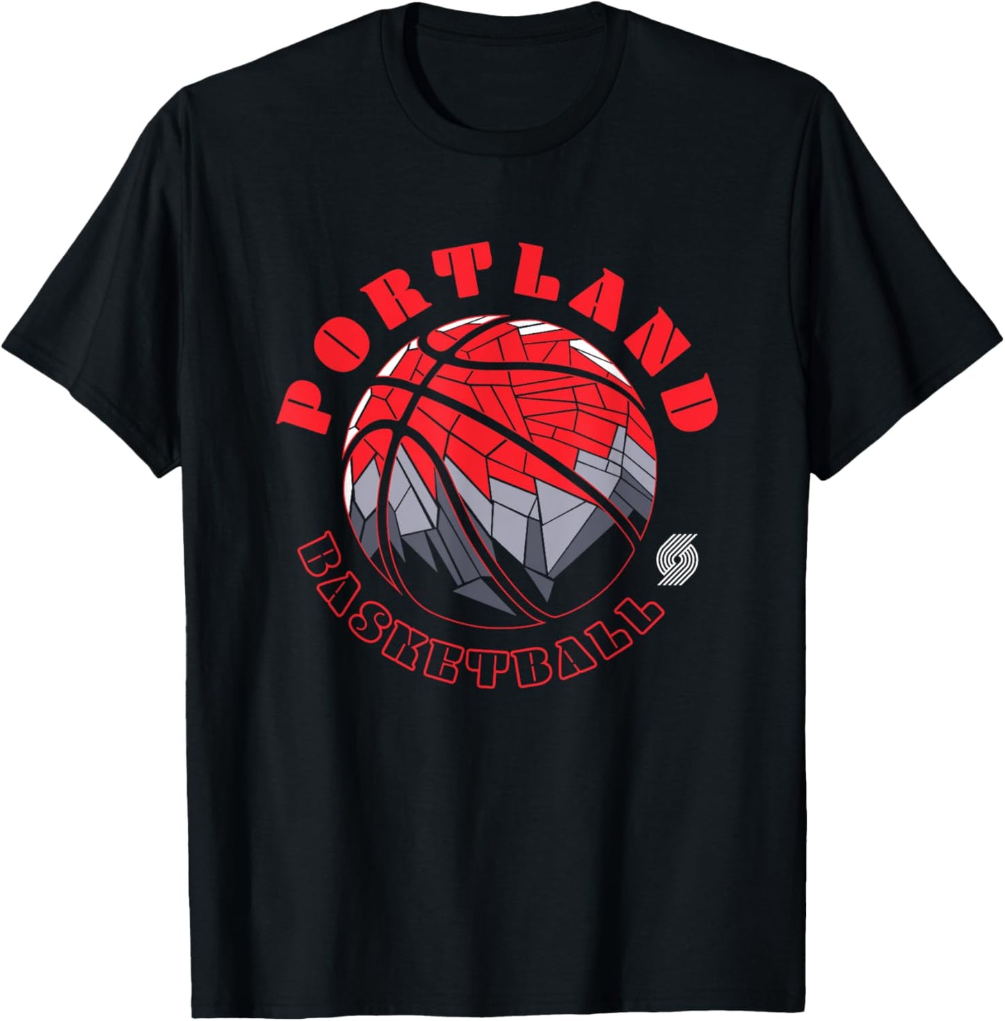 NBA Portland Trail Blazers Neon Prism Basketball T-Shirt - T-Shirt | Black