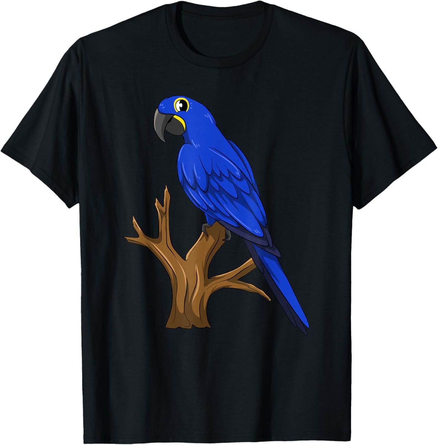Funny Hyacinth Macaw Parrot T-Shirt - T-Shirt | Black