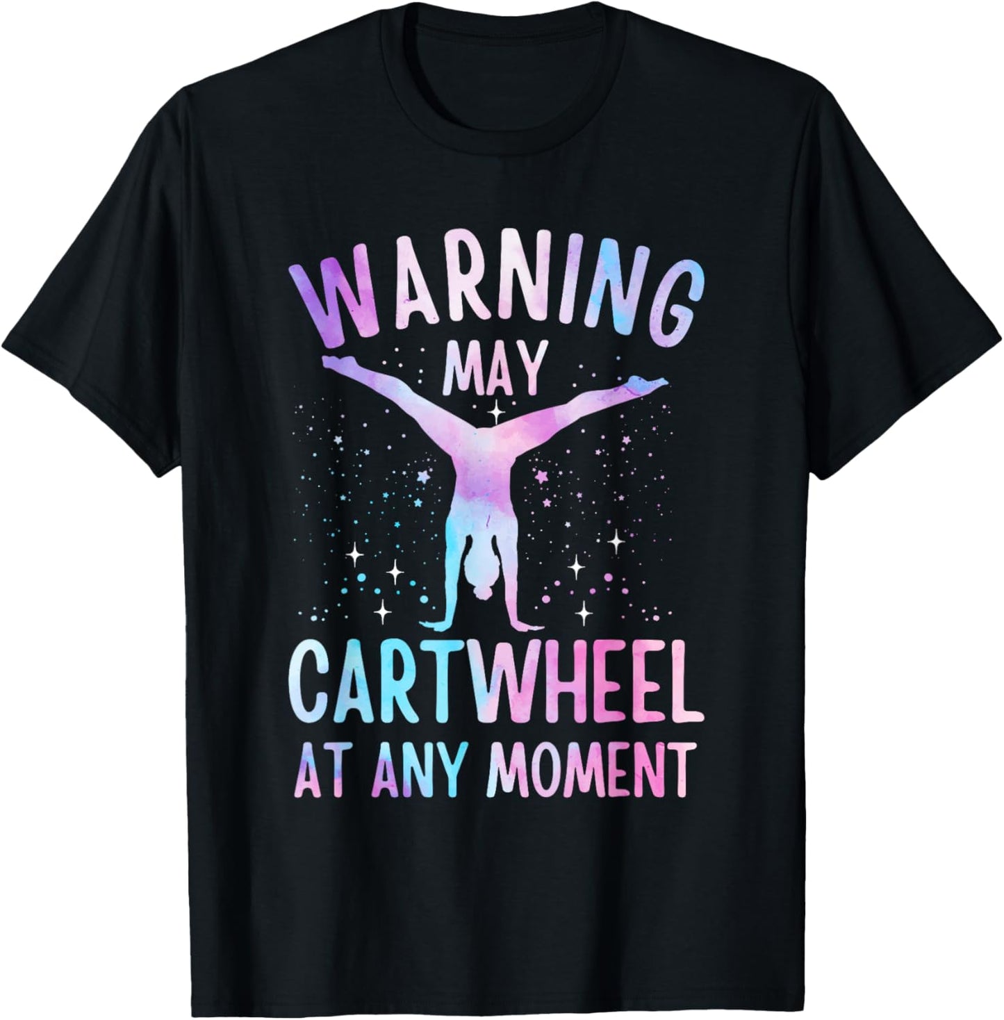Gymnastics Art For Girls Women Tie Dye Cartwheel Gymnast T-Shirt - T-Shirt | Black