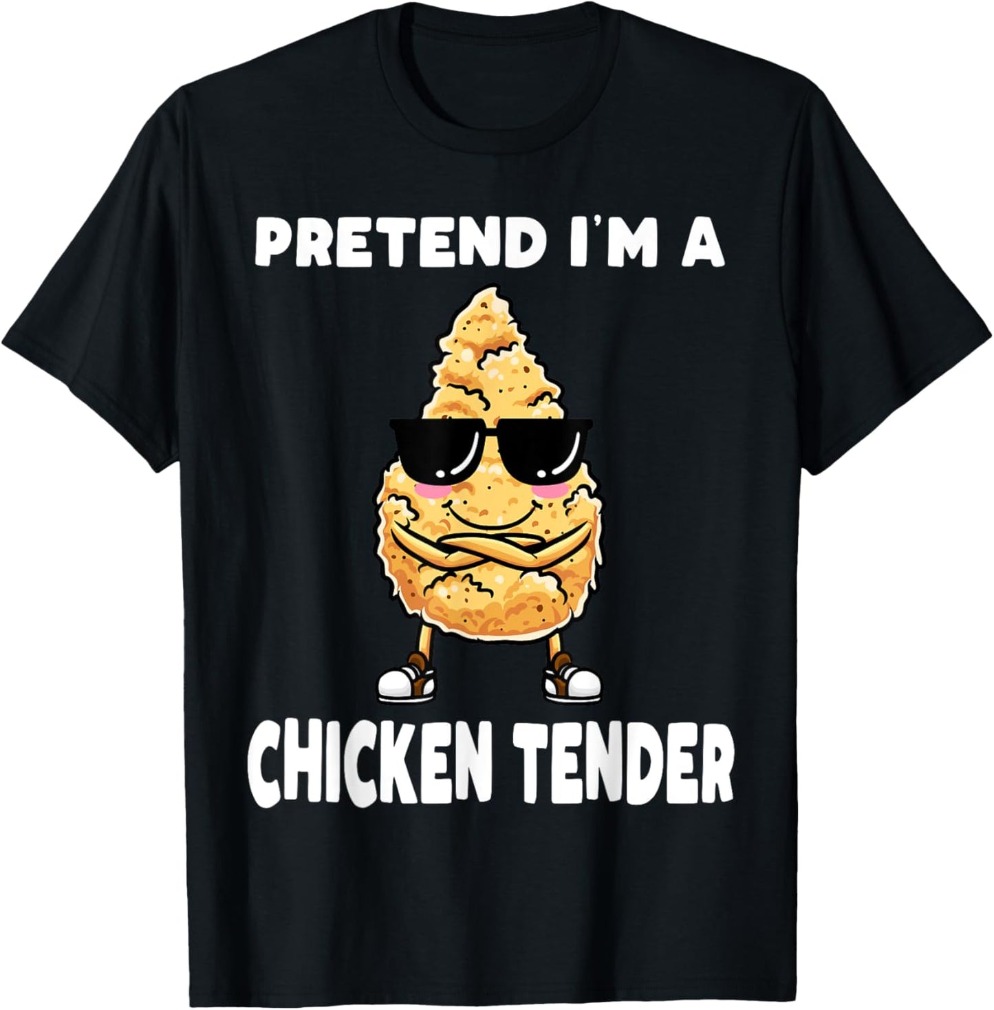 Pretend I'm a Chicken Tender Costume Funny T-Shirt - T-Shirt | Black