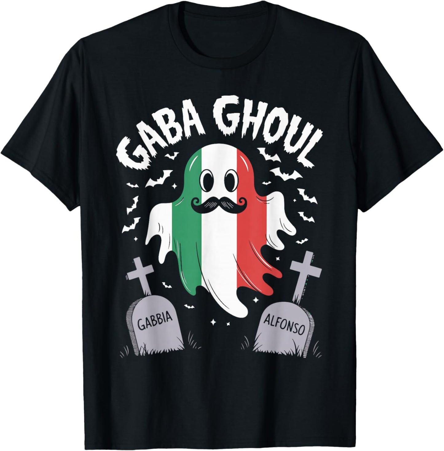 GABA Ghoul Halloween Costume Ghost Funny Italian Gabagool T-Shirt - T-Shirt | Black