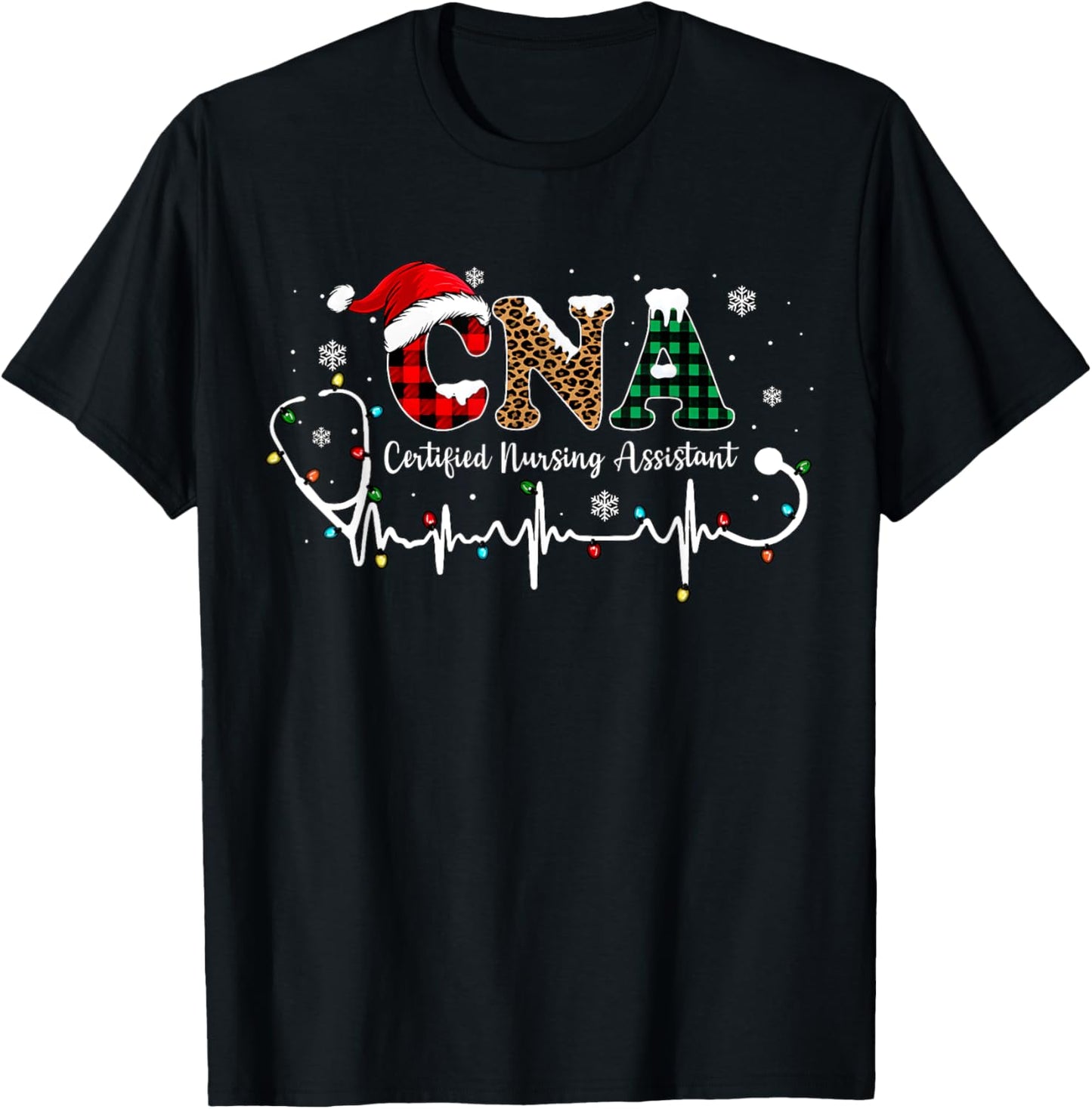 Christmas CNA Certified Nursing Assistant Nurse CNA Life T-Shirt - T-Shirt | Black