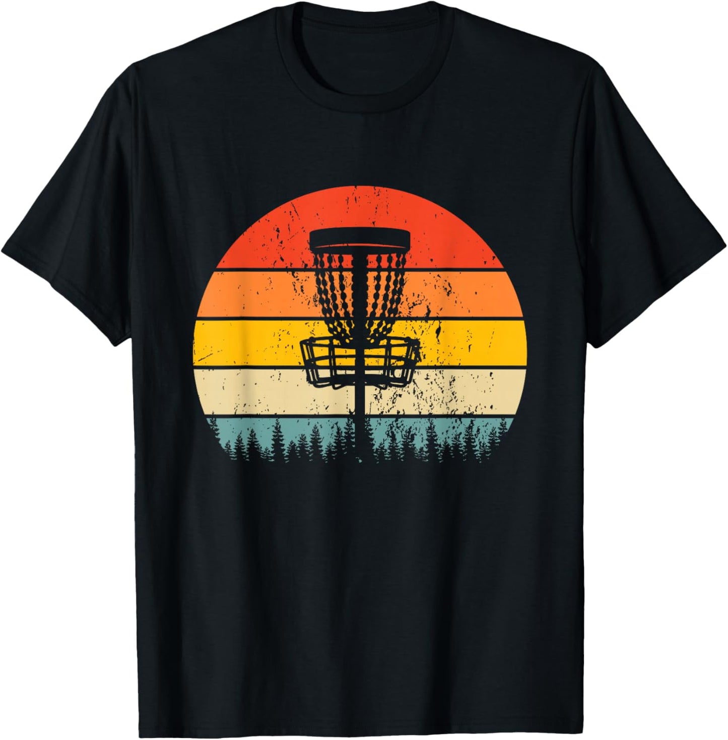 Disc Golf Vintage Retro Frisbee T-Shirt - T-Shirt | Black