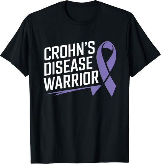 Crohn's Disease Warrior Crohn's Disease Awareness T-Shirt - T-Shirt | Black