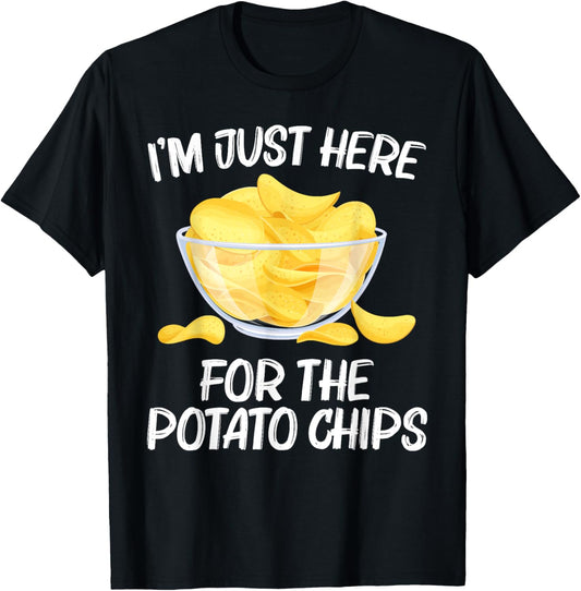 Cool Potato Chips Art Women Kids Potato Chips Lover T-Shirt - T-Shirt | Black
