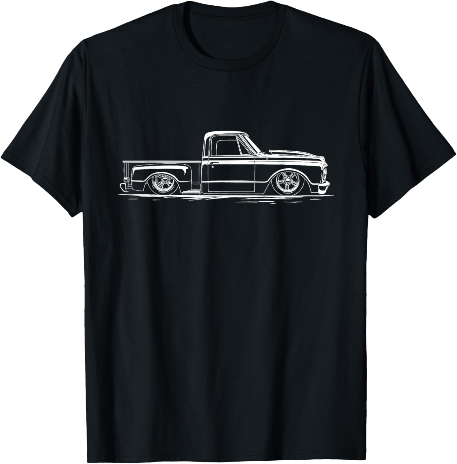 Classic 1967 C10 Stepside Truck 67 C10 Silhouette Truck T-Shirt - T-Shirt | Black