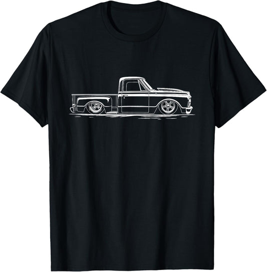 Classic 1967 C10 Stepside Truck 67 C10 Silhouette Truck T-Shirt - T-Shirt | Black