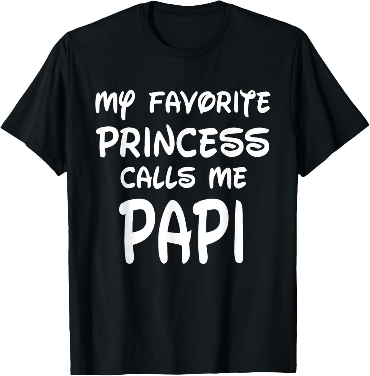 My Favorite Princess Calls Me Papi Vintage Christmas Xmas T-Shirt - T-Shirt | Black