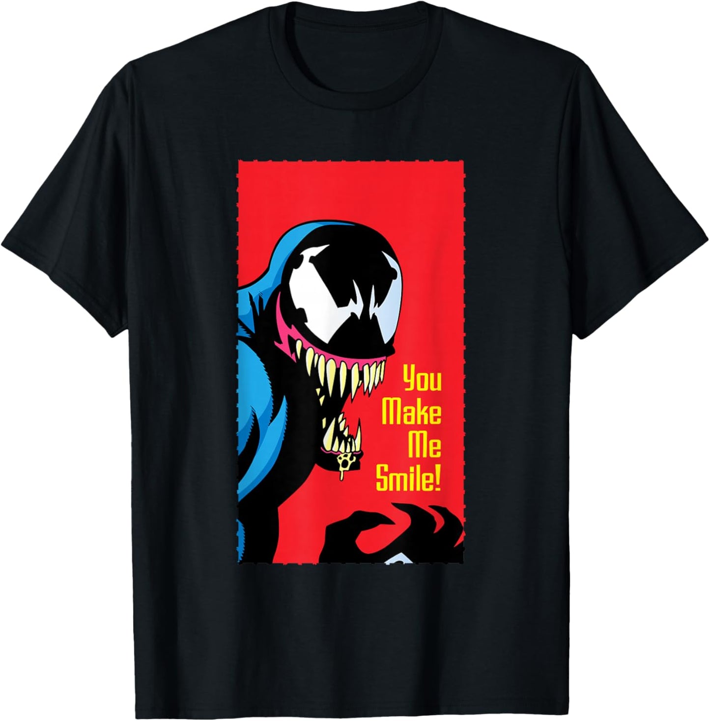 Marvel Retro ’90s Valentine’s Day Card Spider-Man Venom T-Shirt - T-Shirt | Black