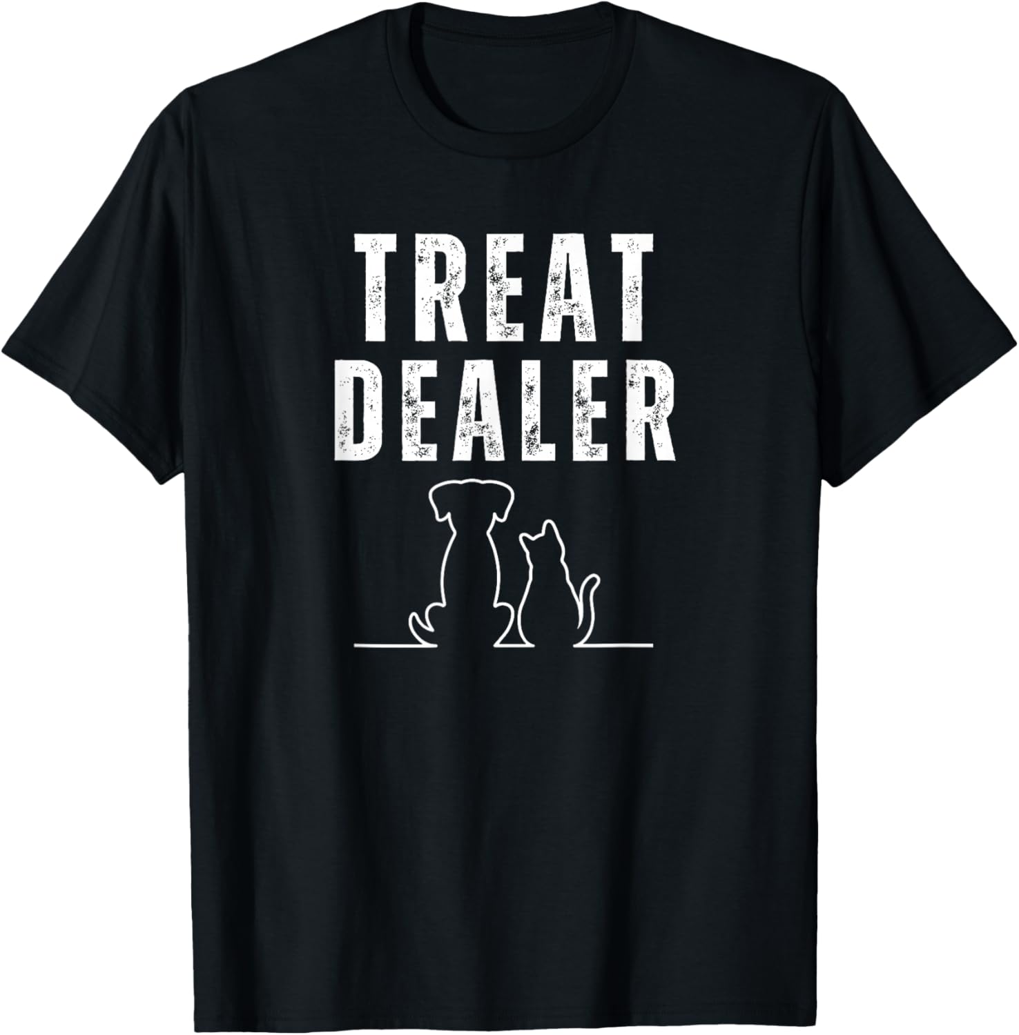 Funny Humor Dog Treat Dealer Dog Owner Dog Treats Dog Lover T-Shirt - T-Shirt | Black