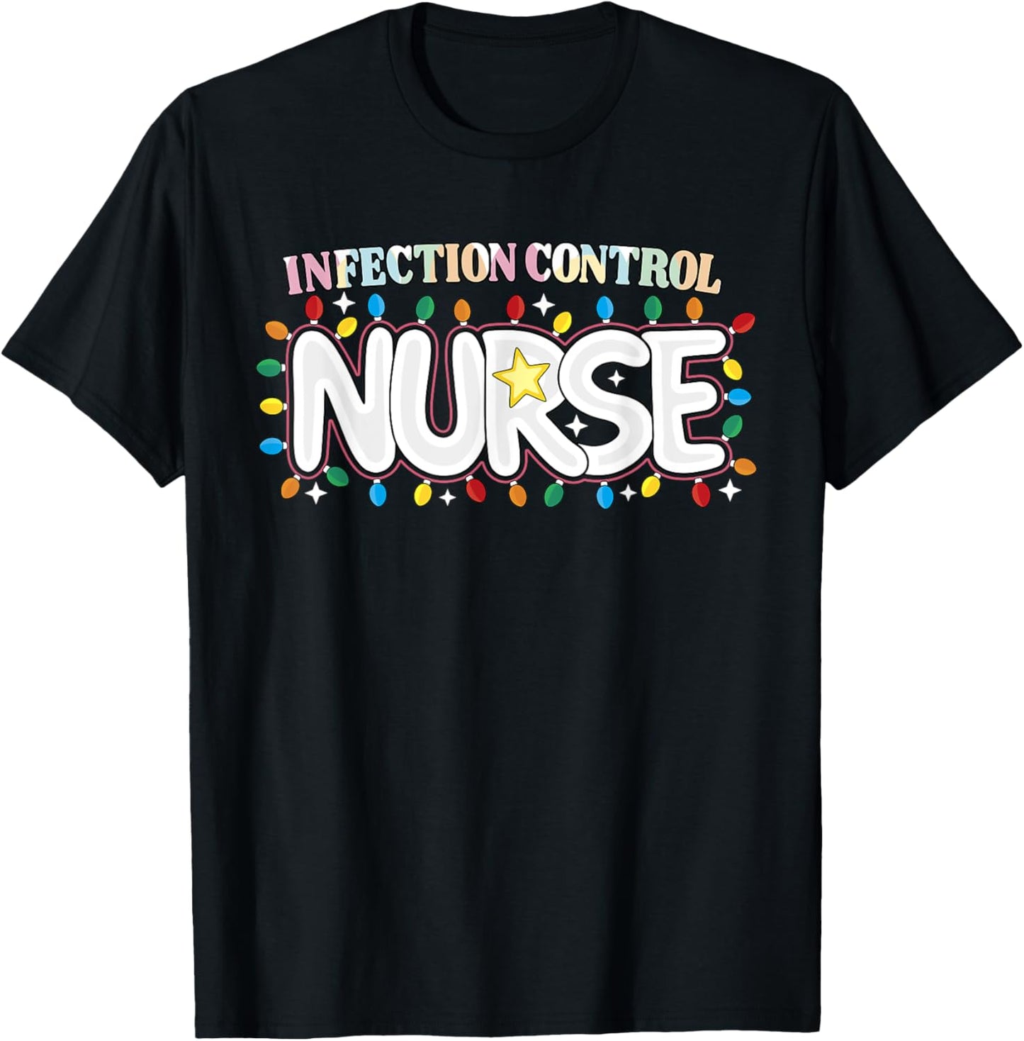 Infection Control Nurse Christmas Epidemiology Nursing Crew T-Shirt - T-Shirt | Black