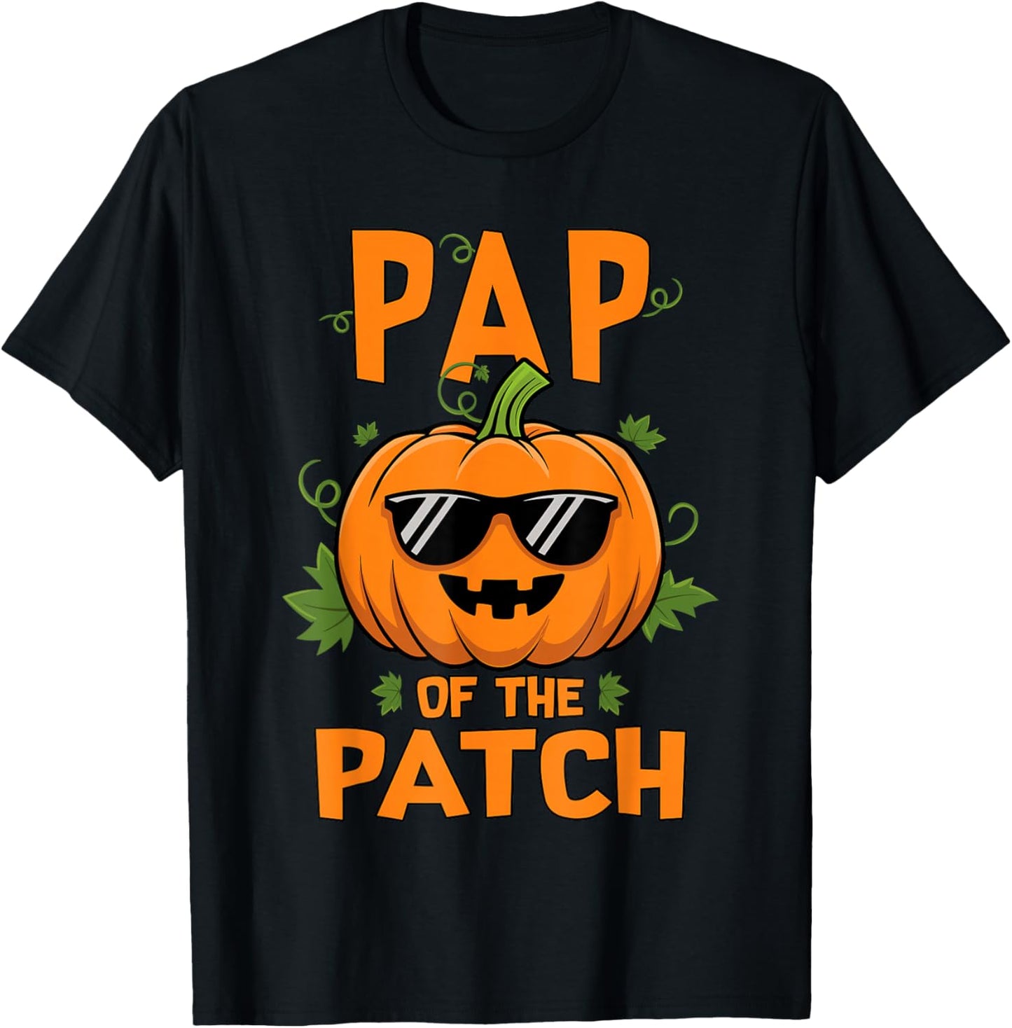 Pumpkin Pap of the Patch Family Matching Halloween T-Shirt - T-Shirt | Black