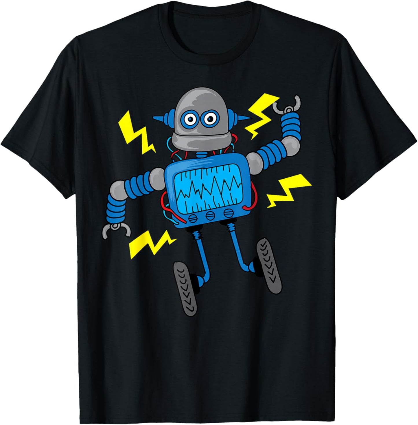 Cool Robot Art for Boys Girls Kids Robotics Engineer Robot T-Shirt - T-Shirt | Black